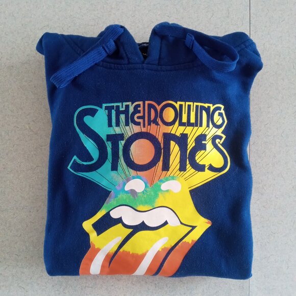 Rolling Stones blue graphic hoodie Size Large - Picture 8 of 9